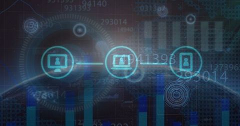 Global Data Processing and Virtual Interface Connections - Download Free Stock Images Pikwizard.com