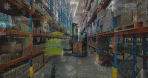 Warehouse Operations with Data Analytics Display