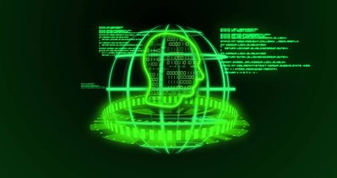digital globe with artificial intelligence data processing - Download Free Stock Images Pikwizard.com