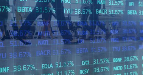 digital financial data overlay on business office scene - Download Free Stock Images Pikwizard.com