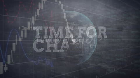 Global Economic Shift Concept with Financial Data Graphics