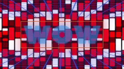 Creative Digital Display with WOW Message and Abstract Patterns