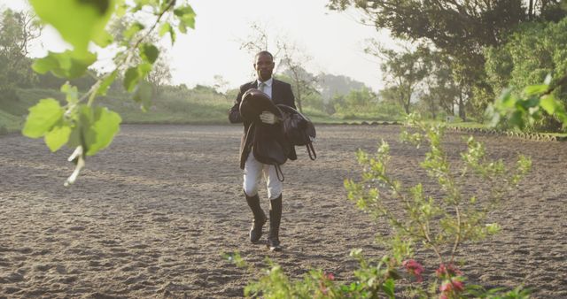 Equestrian Preparing for Training - Download Free Stock Images Pikwizard.com