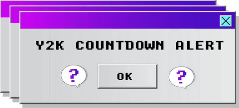 Retro Y2K Countdown Alert Graphic on Transparent Background - Download Free Stock Videos Pikwizard.com