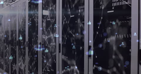 Digital Connections Overlook Networking in Server Room