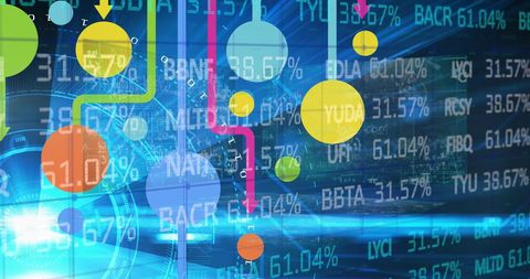 Digital Finance Data with Network Connections - Download Free Stock Images Pikwizard.com
