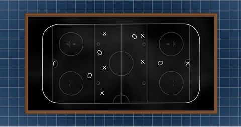 Ice Hockey Strategy Diagram on Blackboard - Download Free Stock Images Pikwizard.com