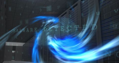 Dynamic Data Flow in Server Room with Blue Light Effect - Download Free Stock Images Pikwizard.com