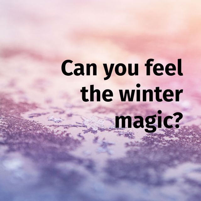 Inspirational winter quotes over a frosty background, ideal for social media posts, blog headers, and seasonal greeting cards. Adds a touch of magic and inspiration to winter-themed content.