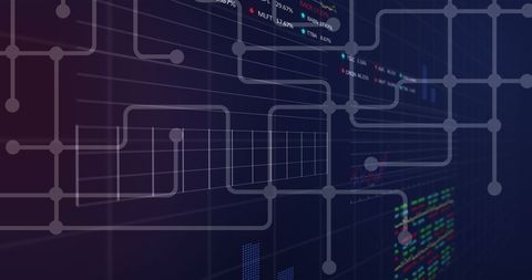 Futuristic Data Network with Digital Grid and Connections - Download Free Stock Images Pikwizard.com