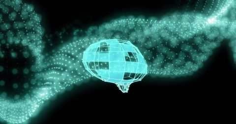 Futuristic Brain Data Interface with Digital Mesh - Download Free Stock Images Pikwizard.com