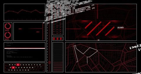 Displaying tactical command dashboard with code console and street-grid map