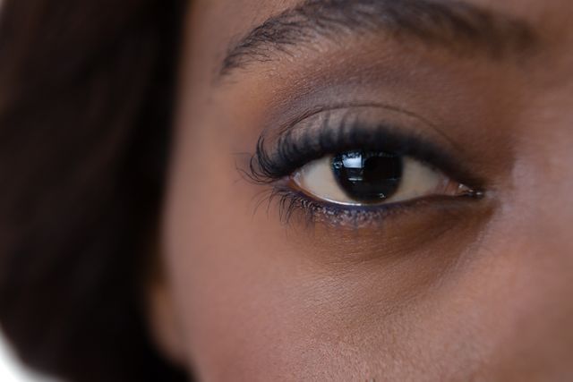 Close-up of Young Woman's Eye with Natural Makeup - Download Free Stock Photos Pikwizard.com