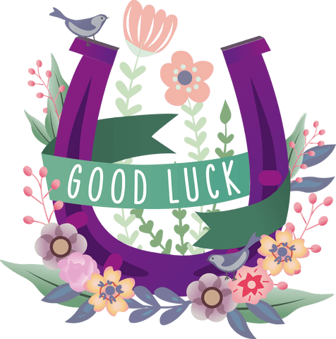 purple horseshoe with flowers good luck banner transparent background - Download Free Stock Videos Pikwizard.com