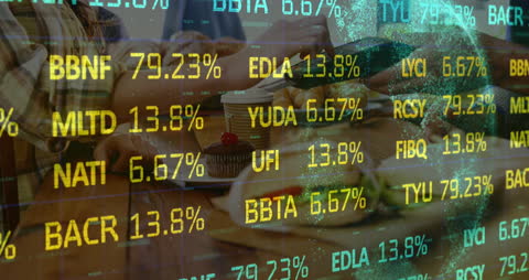 Digital Trading Data Over Abstract Financial Background