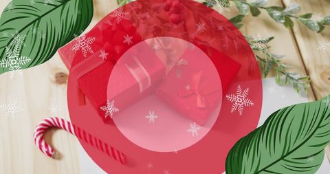 Festive Christmas Decor with Snowfall Overlay