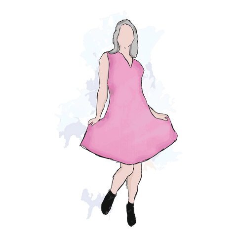 Woman in Pink Dress Transparent Illustration - Fashion and Style - Download Free Stock Videos Pikwizard.com