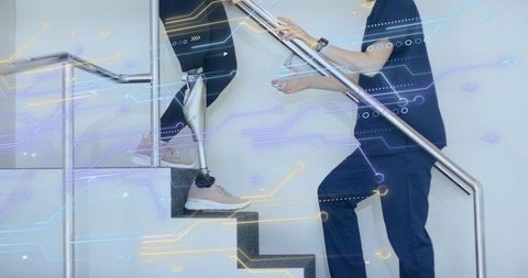 Therapy Stairs Prosthetic Rehabilitation With Medical Support