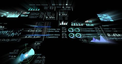 Futuristic Financial Data Display and Analysis - Download Free Stock Images Pikwizard.com