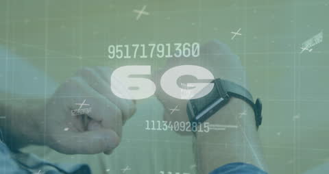 Innovative 6G Technology Concept with Smartwatch Usage