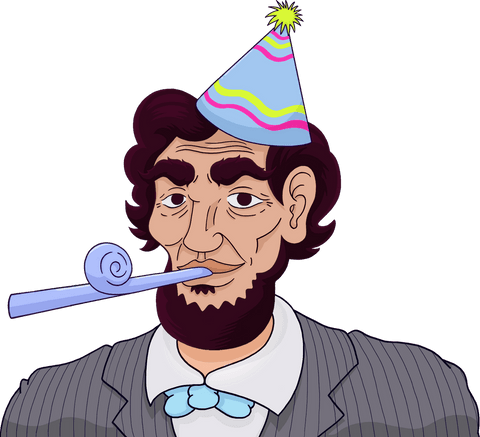 Celebrate lincoln's birthday transparent background illustration