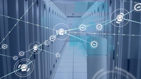 Abstract Network Connections in Server Room Technology
