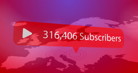 Digital Animation of Social Media Subscriber Count Overlay