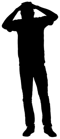 transparent silhouette of man touching head in despair - Download Free Stock Videos Pikwizard.com