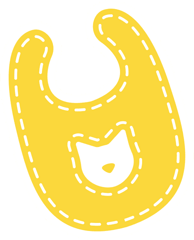 flat yellow baby bib on transparent background with cat face design - Download Free Stock Videos Pikwizard.com