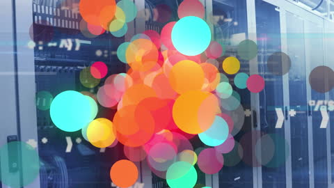 Abstract Data Flow with Server Room Background