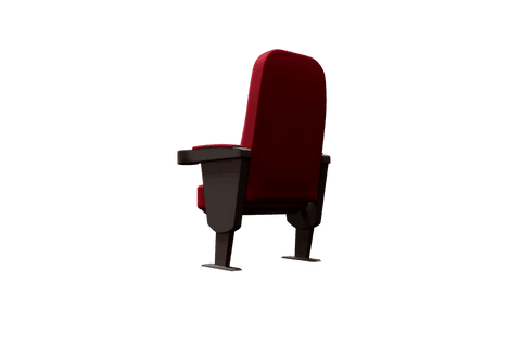 Transparent cinema seat isolated on white background vector style