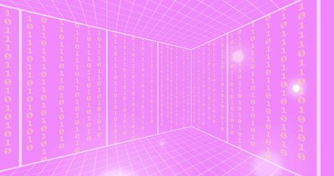 Futuristic Digital Data Room Design in Pink Hue - Download Free Stock Images Pikwizard.com