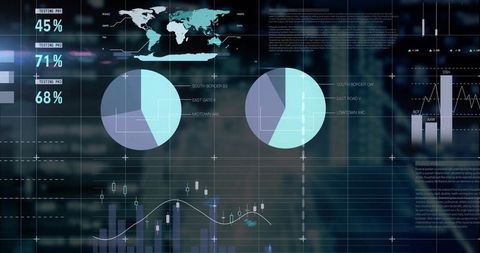 Futuristic Analytical Dashboard with Data Visualization