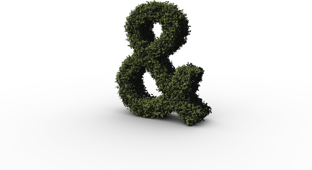 Transparent Ampersand Made from Green Foliage Signifying Ecology - Download Free Stock Videos Pikwizard.com