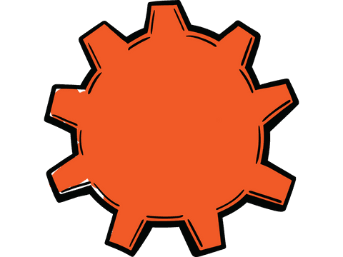 orange cog icon on transparent background for engineering design - Download Free Stock Videos Pikwizard.com