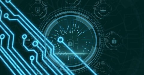 Futuristic Cybersecurity Digital Interface Display - Download Free Stock Images Pikwizard.com