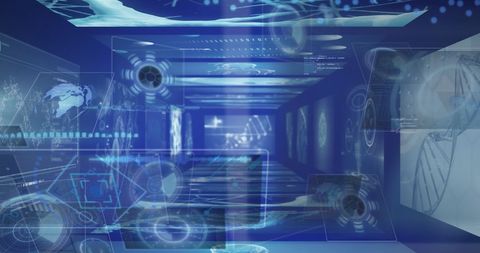 Futuristic Digital Data Processing and Global Technology Artscape - Download Free Stock Images Pikwizard.com