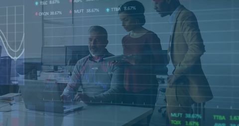 Diverse Business Team Analyzing Digital Financial Interface - Download Free Stock Images Pikwizard.com