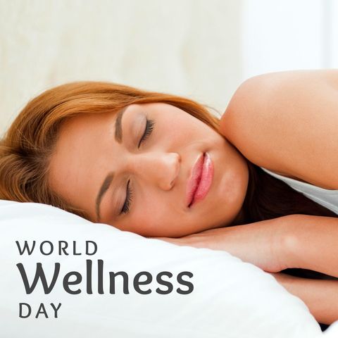 Peaceful Sleep on World Wellness Day with Young Woman - Download Free Stock Templates Pikwizard.com