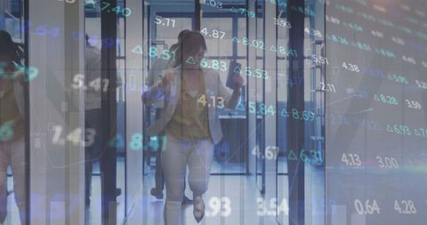 Business Team Celebrating Stock Market Success Data Overlay - Download Free Stock Images Pikwizard.com