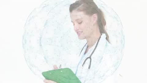 Innovative Healthcare Professional Using Digital Network Technology