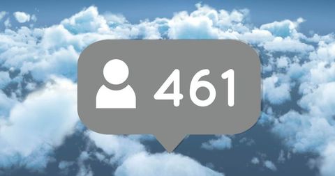 Social Media Engagement Icon Over Cloud Background - Download Free Stock Images Pikwizard.com