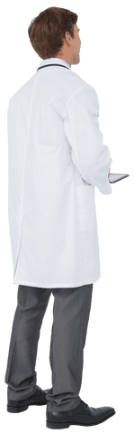 transparent doctor holding tablet in professional attire - Download Free Stock Videos Pikwizard.com