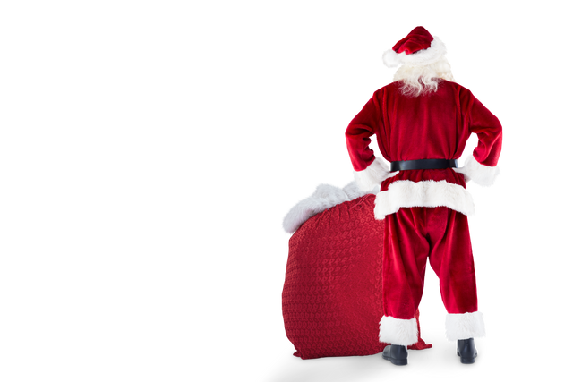 Transparent Santa with Sack of Gifts, Holiday Festive Theme - Download Free Stock Videos Pikwizard.com