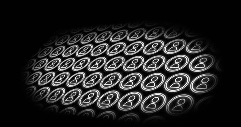 Rows of User Icons on Dark Background Representing Digital Networking - Download Free Stock Images Pikwizard.com