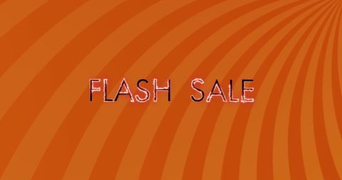 Flash Sale Announcement with Orange Retro Background - Download Free Stock Images Pikwizard.com