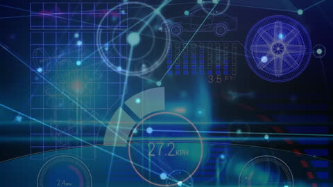 Futuristic Financial Data Interface with Holographic Designs