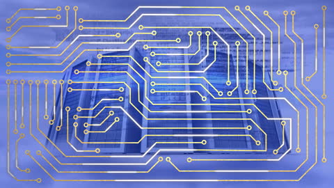 Abstract Circuit Padlock on Digital Interface