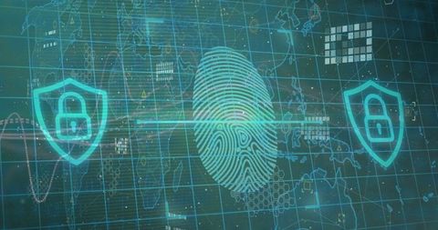 Digital Biometric Fingerprint and Data Processing in Global Security System - Download Free Stock Images Pikwizard.com