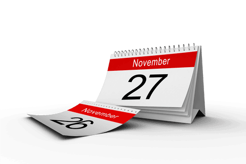 transparent desk calendar showing november 27 date card - Download Free Stock Videos Pikwizard.com